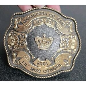 Vintage Montana Silversmith Silver Plated Belt Buckle Rodeo Fair Cowgirl 2001